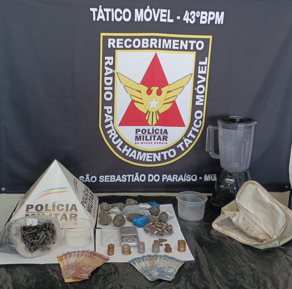 PM prende três homens por tráfico de drogas em São Sebastião do Paraíso