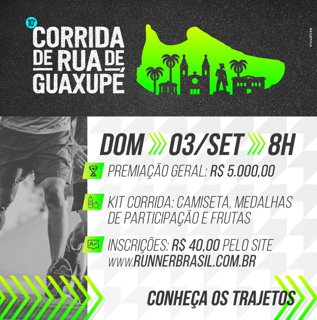 Atenção atletas! Veja o trajeto e regras das premiações da 10ª Corrida Rua de Guaxupé