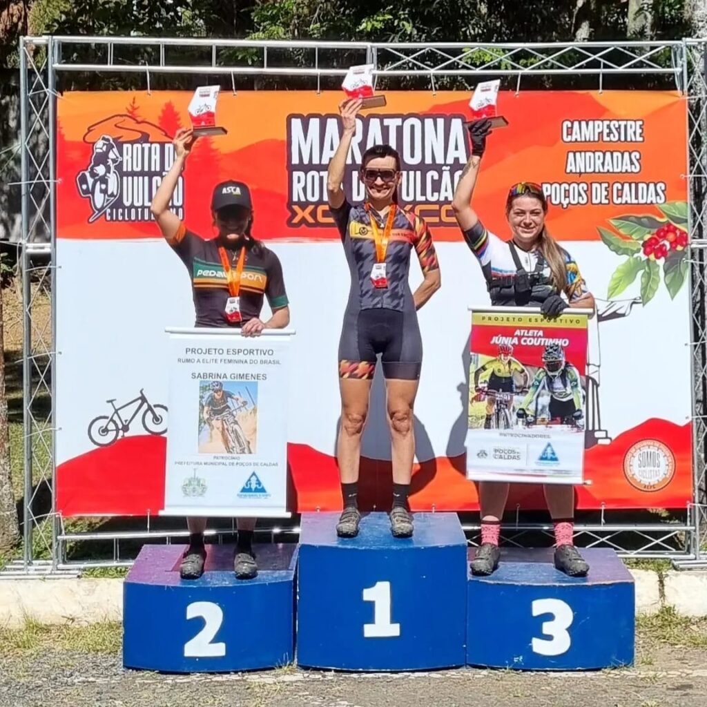 Raphaella Pelaquim de Guaranésia foi vencedora da competição de Mountain Bike em Poços de Caldas
