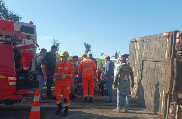 Homem fica preso às ferragens após grave acidente entre caminhão de leite e carreta de gado em Conceição da Aparecida