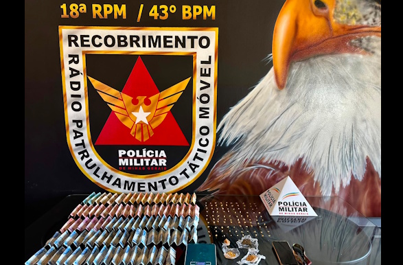 Tático Móvel da PM prende suspeito com mais de 100 pedras de crack em S.S. Paraíso