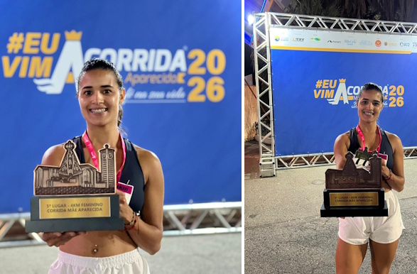 Corredora de Guaxupé, Dara Oliveira sobe ao pódio ao lado da elite brasileira na 9ª Corrida Mãe Aparecida
