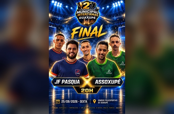 GUAXUPÉ: JF Pasqua e Assoxupé decidem título do 2º Campeonato Municipal Interfirmas